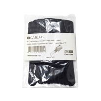 4Cabling Self Adhesive Hook & Loop Cable Holders. Black. Pack of 10