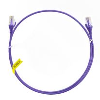 1m Cat 6 Ultra Thin LSZH Pack of 10 Ethernet Network Cable. Purple