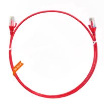 0.5m Cat 6 Ultra Thin LSZH Pack of 50 Ethernet Network Cable. Red