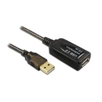10M USB 2.0 AM-AF Active Extension Cable Black