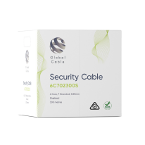 Global 6 Core Security Cable 7/0.20 Shielded 300m | Grey