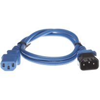 3m IEC C13 to C14 Power Lead: Blue