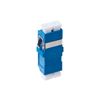 LC OS1/OS2 Singlemode Through Coupler Flangeless Duplex | Blue