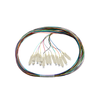 Fibre Pigtail SC OM4 Multimode 2m - 12 pack Rainbow. Backward Compatible With OM3
