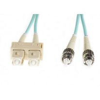 20m SC-ST OM4 Multimode Fibre Optic Cable: Aqua