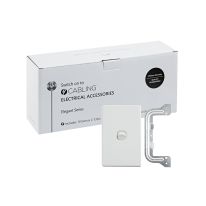 4C | Elegant Wall Switch 1 Gang 250V 16A - Vertical - 10 Pack with 10 FREE C-Clips
