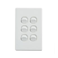 4C | Elegant Wall Switch 5 Gang 250V 16A - Vertical