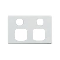 4C | Classic Double Power Point Cover Plate - White