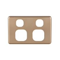 4C | Classic Double Power Point Cover Plate - Gold