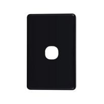 4C | Classic 1 Gang Switch Cover Plate | Black