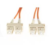 3m SC-SC OM1 Multimode Fibre Optic Cable: Orange