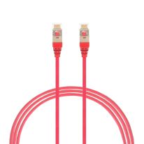 2.5m CAT6A RJ45 S/FTP THIN LSZH 30 AWG Network Cable | Red