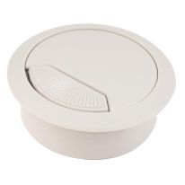 60MM CABLE ENTRY WHITE DESK GROMMET