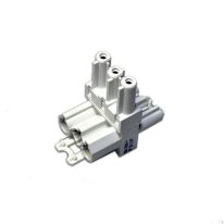 Elsafe: T Connector 1 Male / 2 Female - White