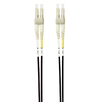 0.5m LC-LC OM4 Multimode Fibre Optic Patch Cable: Black