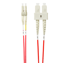 1.5m LC-SC OM4 Multimode Fibre Optic Patch Cable: Red