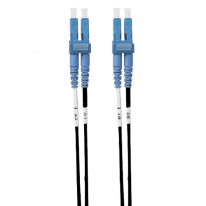 3m LC-LC OS1 / OS2 Singlemode Fibre Optic Cable: Black
