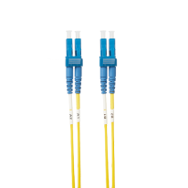 50m LC-LC OS1 / OS2 Singlemode Fibre Optic Cable: Yellow