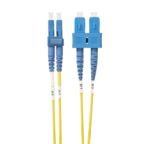 0.5m LC-SC OS1 Singlemode Fibre Optic Cable: Yellow