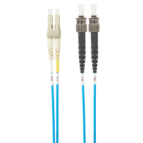 1m LC-ST OM4 Multimode Fibre Optic Cable: Blue