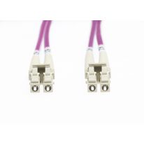 LC-LC OM4 Multimode Fibre Optic Patch Cable: Erika Violet