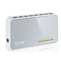 TP-Link TL-SF1008D 8-port 10/100M mini Desktop Switch, 8 10/100M RJ45 ports, Plastic case