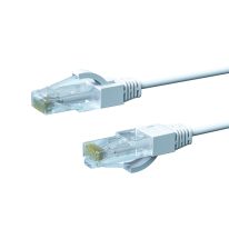 0.5m CAT6A THIN U/UTP LSZH 28 AWG RJ45 Network Cable | White