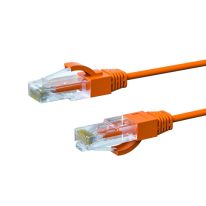 10m CAT6A THIN U/UTP LSZH 28 AWG RJ45 Network Cable | Orange