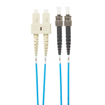 5m SC-ST OM4 Multimode Fibre Optic Cable: Blue