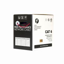 Cat 6 Ethernet Cable w Solid Conductors 305m Reel Box - RED