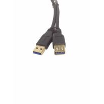 2M USB 3.0 AM-AF Extension Cable: Black