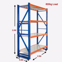Heavy Duty Mobile Shelving 2400H x 2000W x 600D