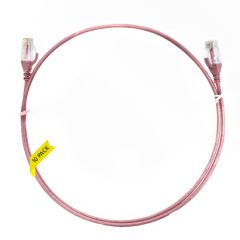 1.5m Cat 6 Ultra Thin LSZH Pack of 10 Ethernet Network Cable. Pink