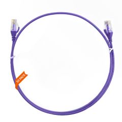 0.25m Cat 6 Ultra Thin LSZH Pack of 50 Ethernet Network Cable. Purple