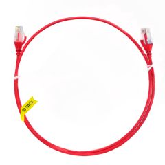 0.15m Cat 6 Ultra Thin LSZH Pack of 10 Ethernet Network Cable. Red