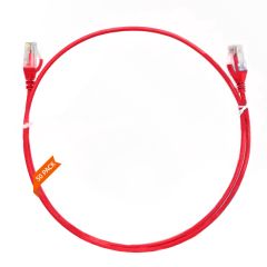 1.5m Cat 6 Ultra Thin LSZH Pack of 50 Ethernet Network Cable. Red