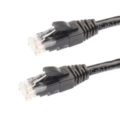 2m Cat 5E RJ45 - RJ45 Network Cable Black