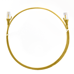 0.25m CAT6 Ultra Thin LSZH Ethernet Network Cable | Yellow