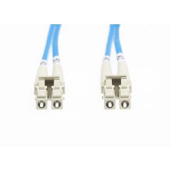 0.5m LC-LC OM1 Multimode Fibre Optic Cable: Blue
