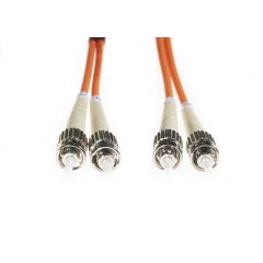3m ST-ST OM1 Multimode Fibre Optic Cable: Orange