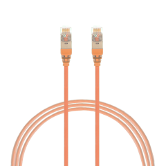 0.5m CAT6A RJ45 S/FTP THIN LSZH 30 AWG Network Cable | Orange