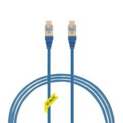 Cat 6A RJ45 S/FTP THIN LSZH 30 AWG Network Cable. Blue