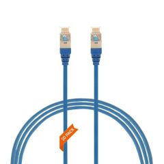 Cat 6A RJ45 S/FTP THIN LSZH 30 AWG Network Cable. Blue